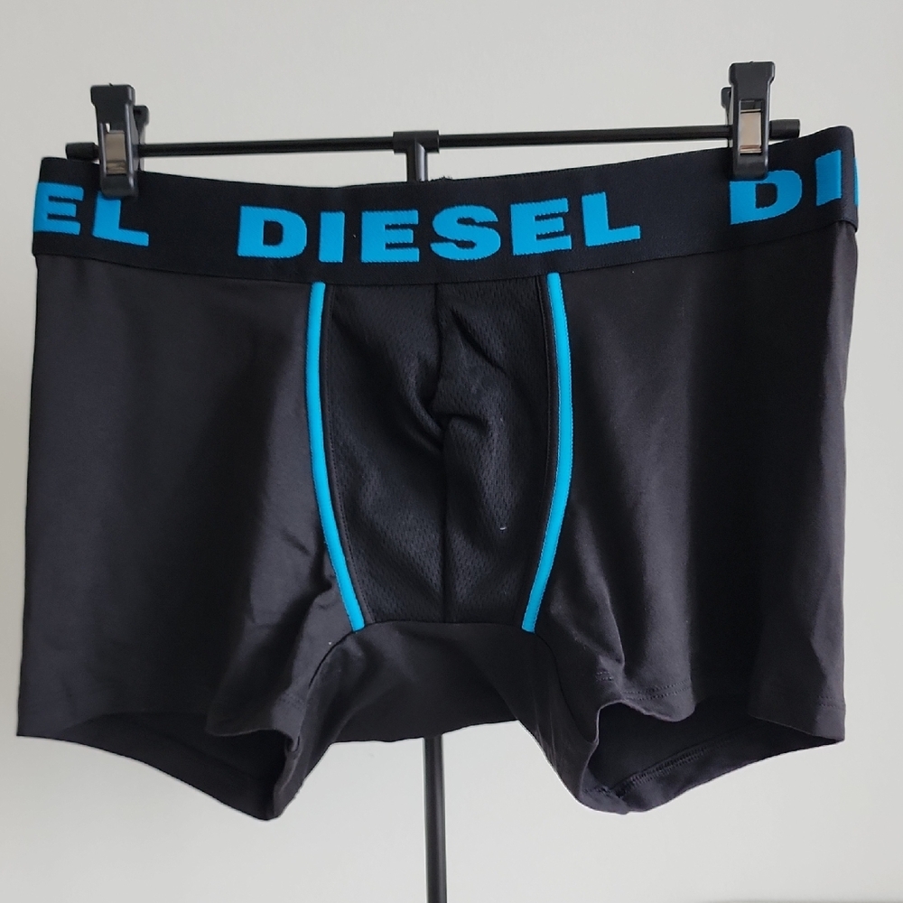 Diesel COOL 360 Black Boxer Briefs with Blue Highlights